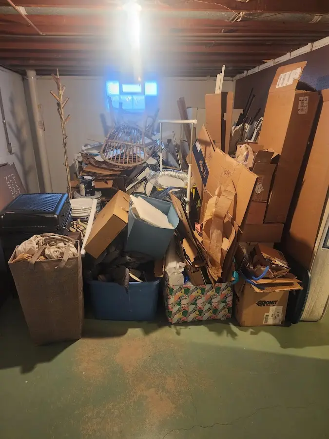 Roll-off dumpster container at job site for Roll Off Dumpster Rental in Warwick